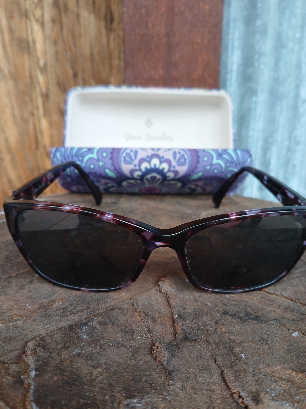 Vera Bradley Dina - Purple Tortoiseshell Sunglasses - Polarized Lenses